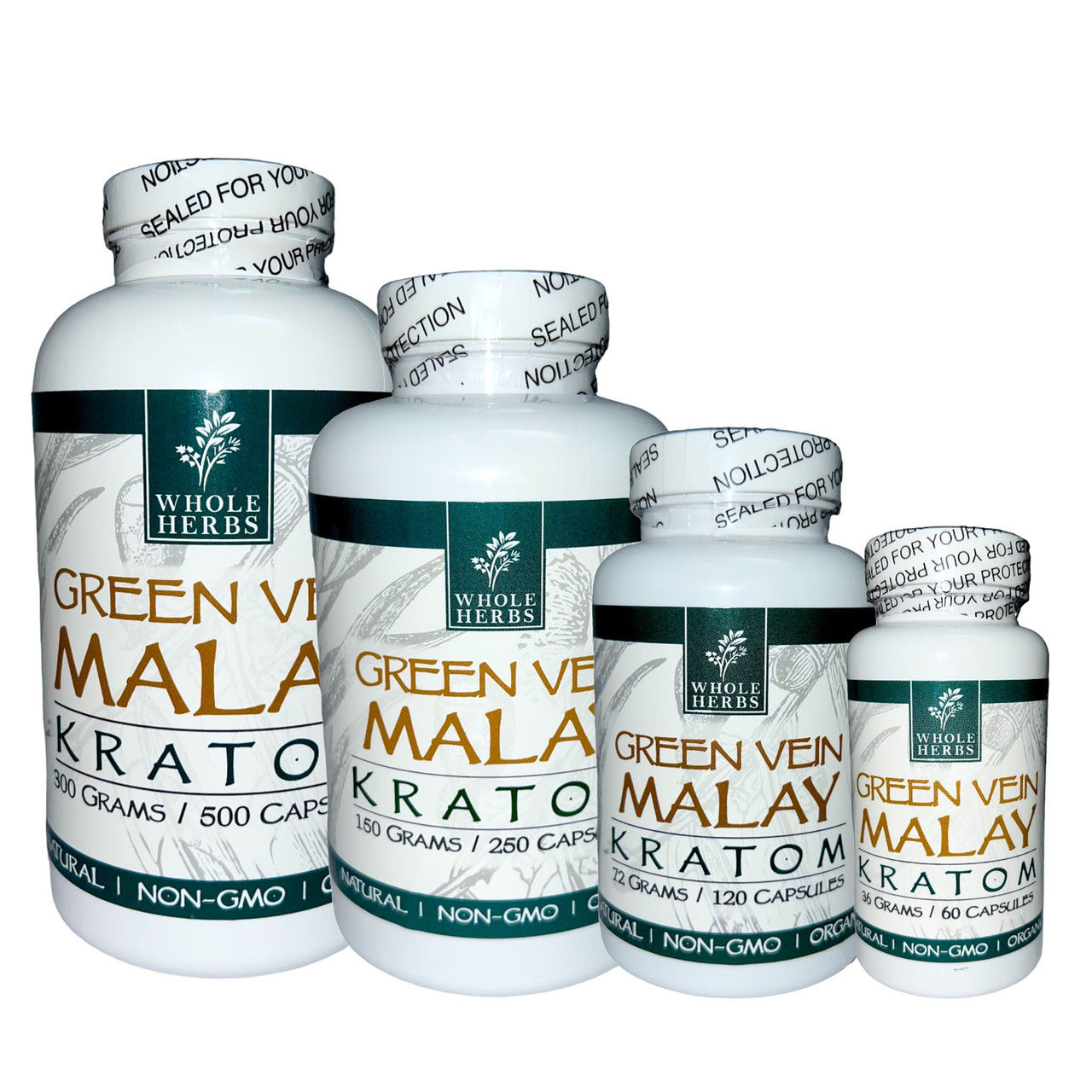 Whole Herbs Green Vein Malay Kratom Capsules