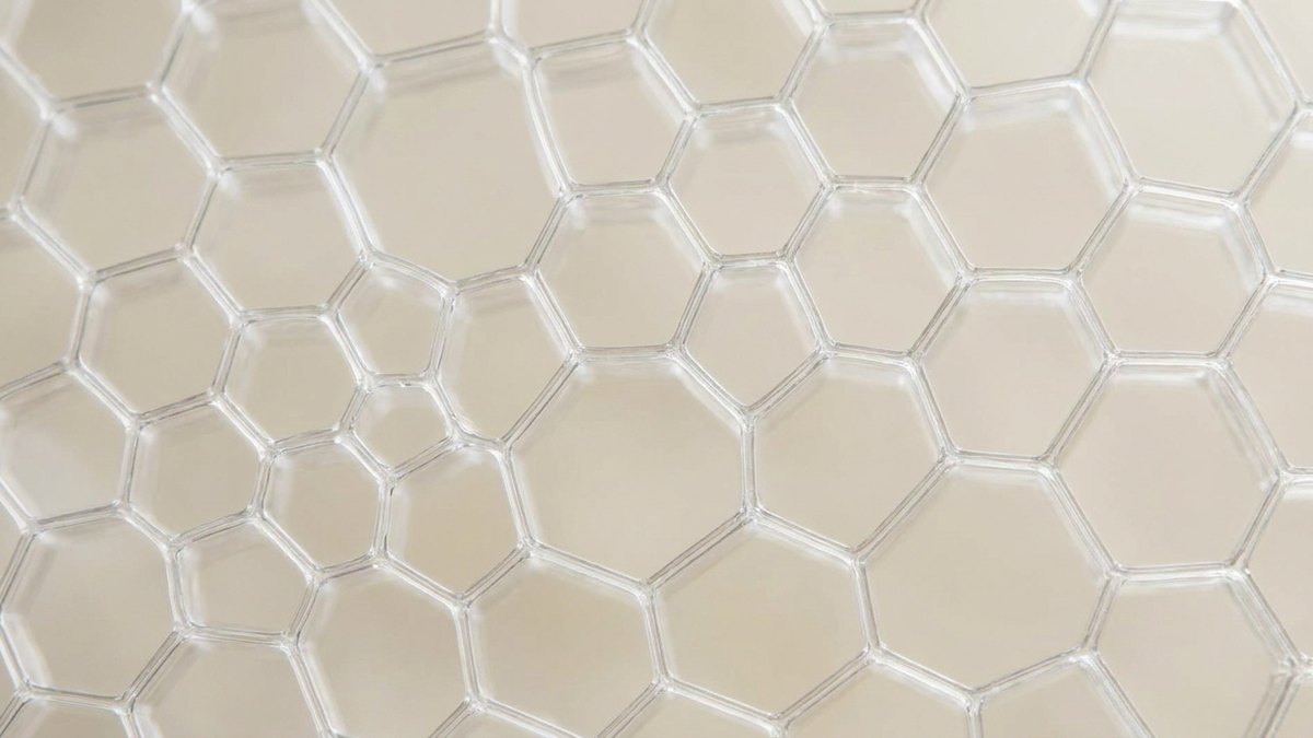 Microscopic view of sterile, unbroken plant cell wall lattices indicating pure botanical tissue structure.